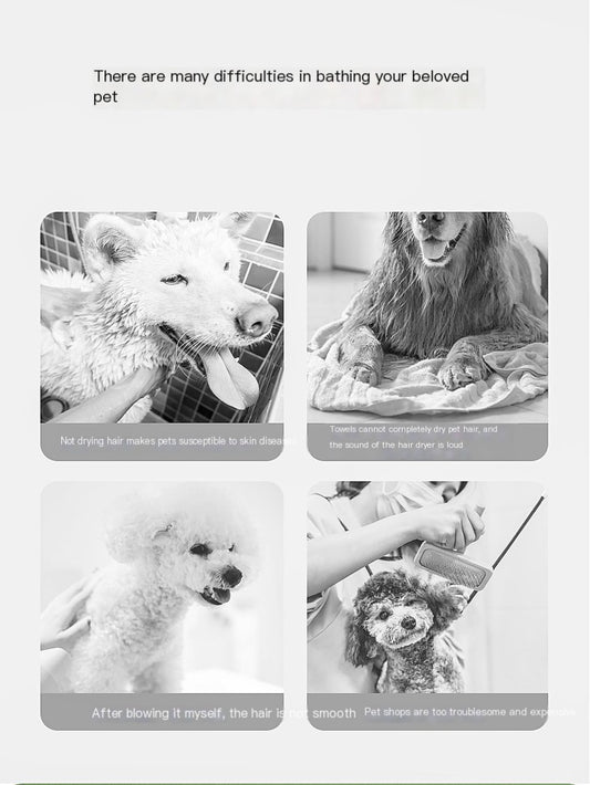 ProQuiet Ion Dog Grooming Brush in use