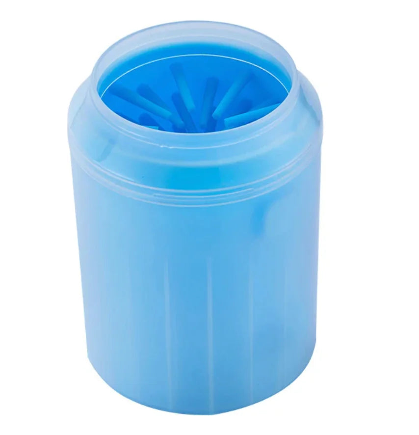 Paw cleaner cup with silicone bristles