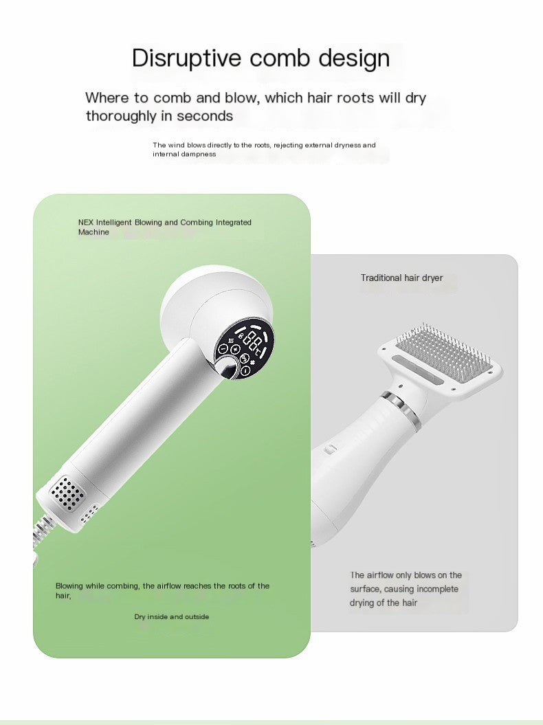Dog grooming brush blow dryer white purple