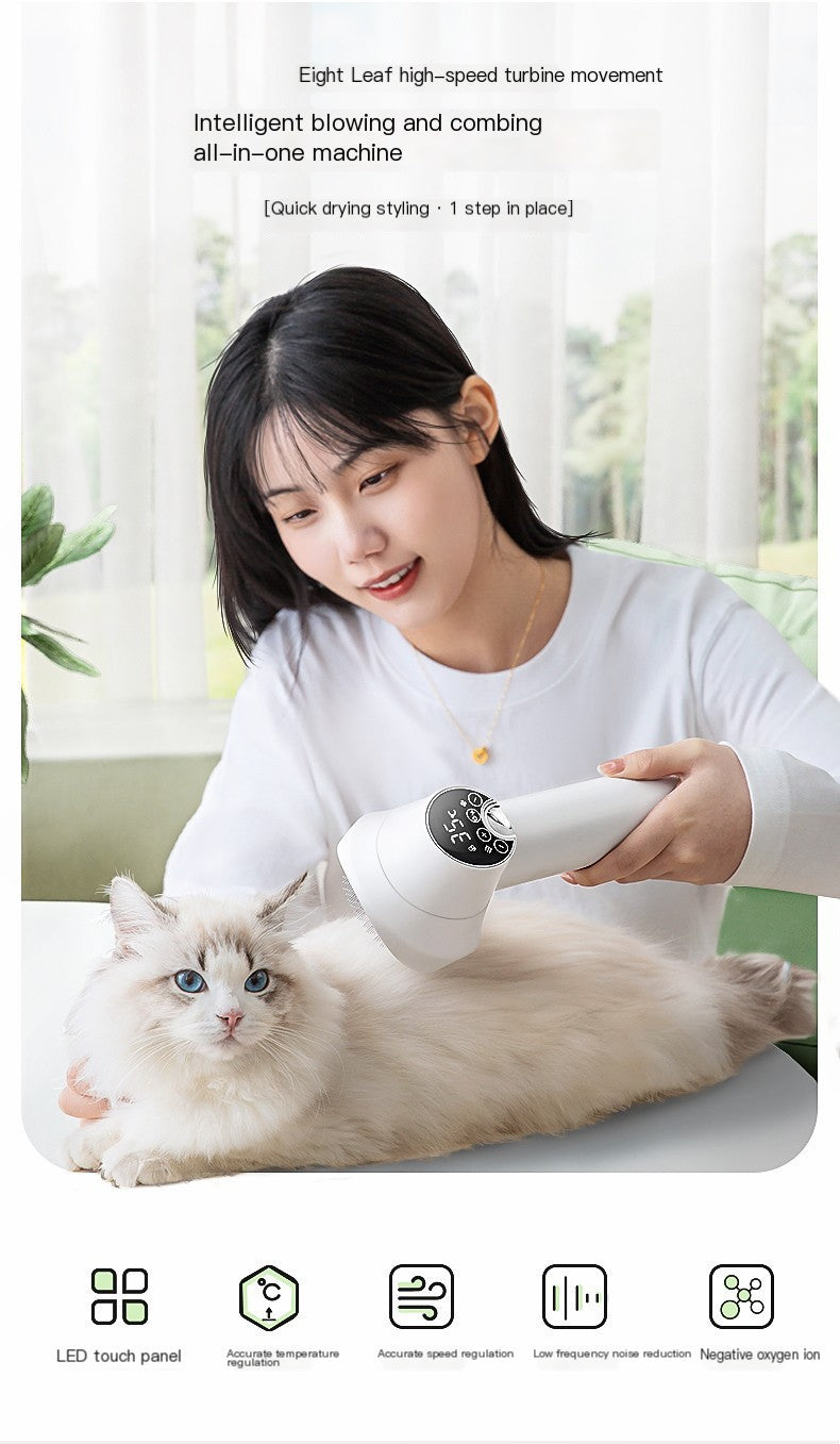2-in-1 Pet Grooming Brush and Blow Dryer