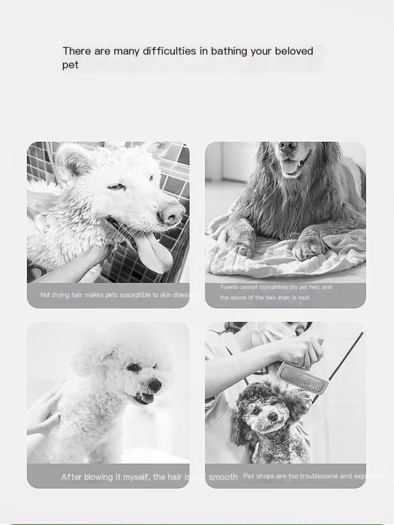 ProQuiet Ion Dog Grooming Brush in use